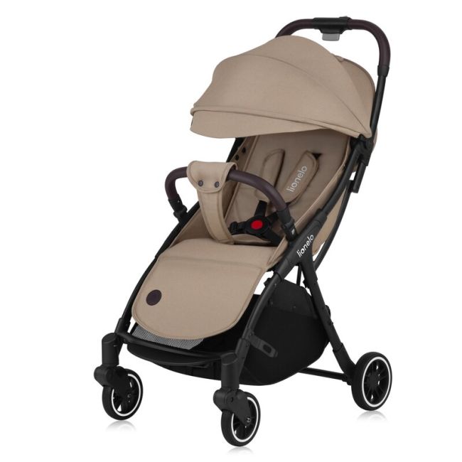 Carucior sport, Lionelo, Julie One, De la nastere, Greutate redusa, Cu accesorii, Cadru din aluminiu, 0-22 kg, Pliere compacta pentru avion, Conform cu standardele europene de securitate EN1888-1 si EN1888-2, Bej BYNLO-JULIE_ONE_BEIGE_SAND
