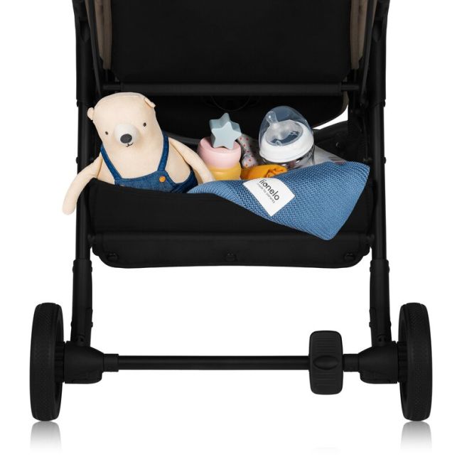 Carucior sport, Lionelo, Julie One, De la nastere, Greutate redusa, Cu accesorii, Cadru din aluminiu, 0-22 kg, Pliere compacta pentru avion, Conform cu standardele europene de securitate EN1888-1 si EN1888-2, Bej BYNLO-JULIE_ONE_BEIGE_SAND