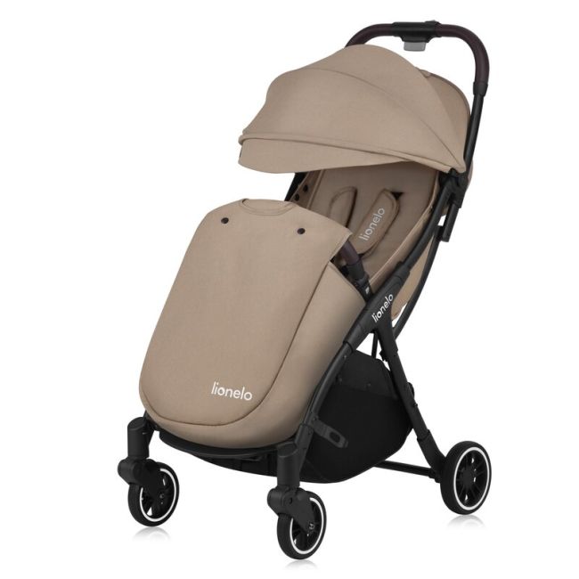 Carucior sport, Lionelo, Julie One, De la nastere, Greutate redusa, Cu accesorii, Cadru din aluminiu, 0-22 kg, Pliere compacta pentru avion, Conform cu standardele europene de securitate EN1888-1 si EN1888-2, Bej BYNLO-JULIE_ONE_BEIGE_SAND