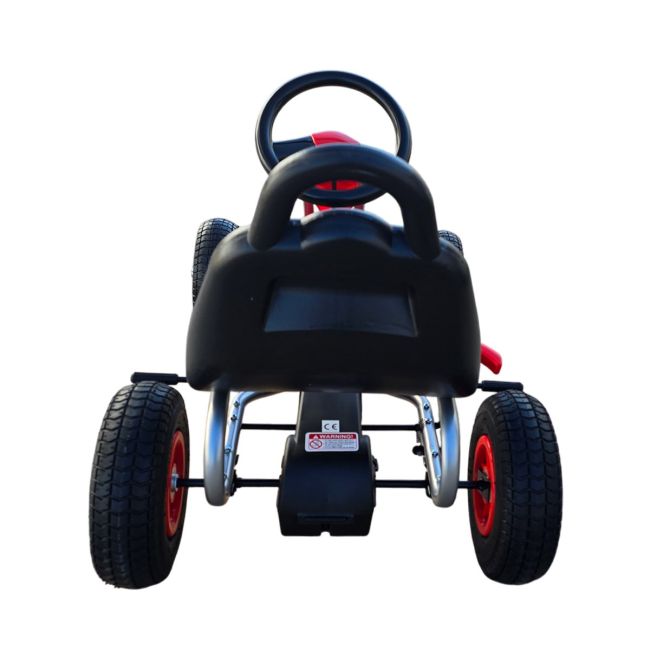 Kart cu pedale pentru copii A05 Kidscare, culoare rosu, frana de mana, pentru 3-6 ani, roti gonflabile SUPKC_A05_Red