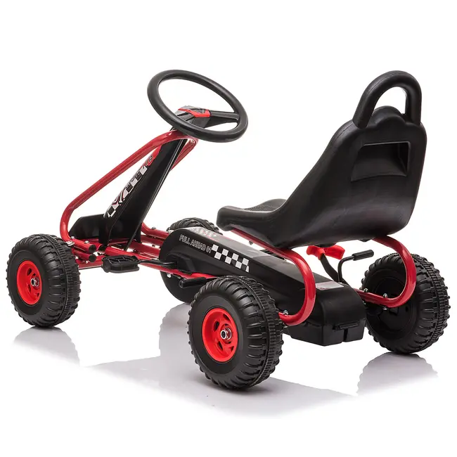 Kart cu pedale pentru copii G201 Kidscare, culoare albastru, frana de mana, pentru 3-6 ani, scaun reglabil SUPKC_G201_B