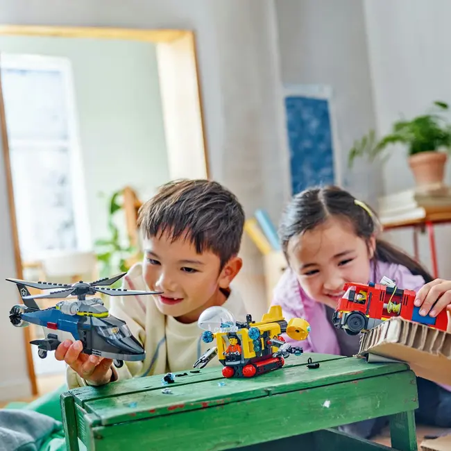 LEGO CITY ELICOPTER, CAMION DE POMPIERI SI SUBMARIN REMIXATE 60462 VIVLEGO60462