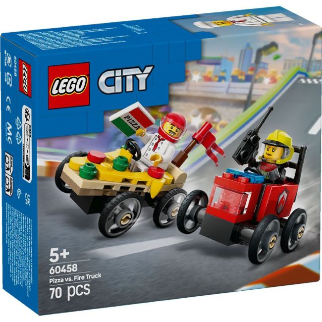 LEGO CITY PACHET DE CURSE FURGONETA DE PIZZA VS. CAMION DE POMPIERI 60458 VIVLEGO60458