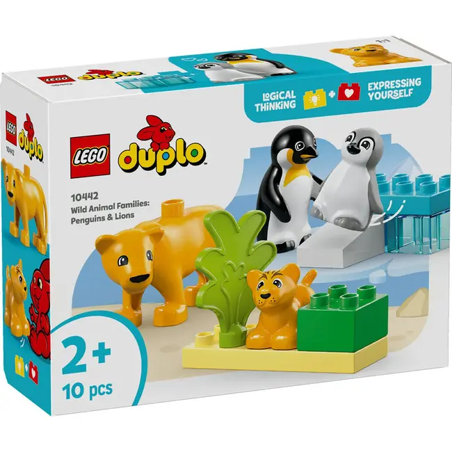 LEGO DUPLO FAMILII DE ANIMALE SALBATICE: PINGUINI SI LEI 10442 VIVLEGO10442