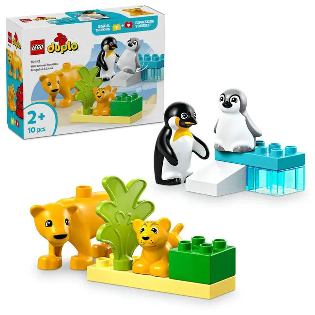 LEGO DUPLO FAMILII DE ANIMALE SALBATICE: PINGUINI SI LEI 10442 VIVLEGO10442