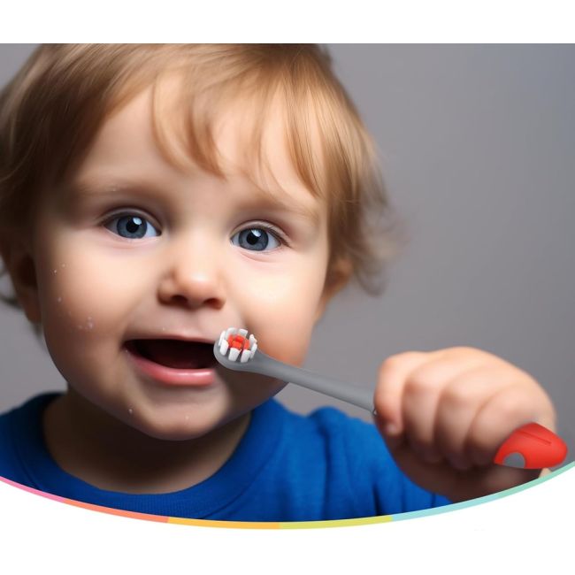 Periuta de dinti cu peri moi si rotunjiti, 2 Ani+, Mombella – Junior KRTM01404