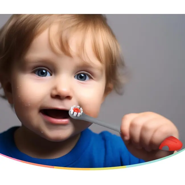 Periuta de dinti cu peri moi si rotunjiti, 2 Ani+, Mombella &ndash; Junior KRTM01404