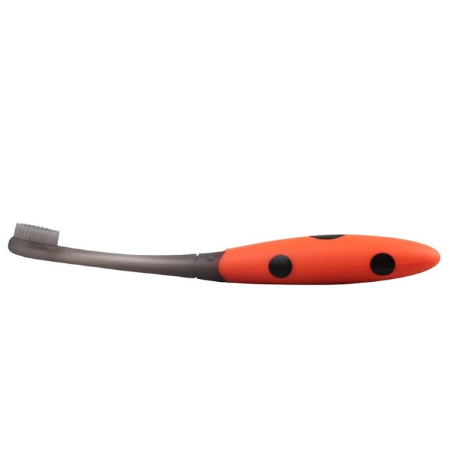 Periuta de dinti din silicon pentru antrenament, 6 luni+, Mombella, Buburuza KRTM01403