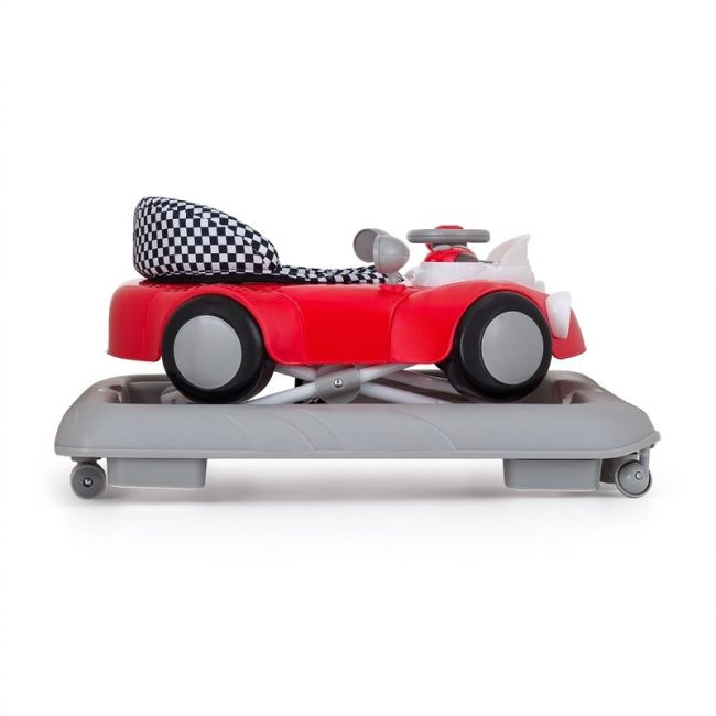 Premergator, Feedo, Pliabil, Cu panou de joaca inclus, Cu inaltime reglabila in 3 pozitii, Cu sistem de franare, Dezvolta abilitatile motorii si senzoriale, Greutate maxima suportata 12 kg, 6 luni+, Red BYN223210