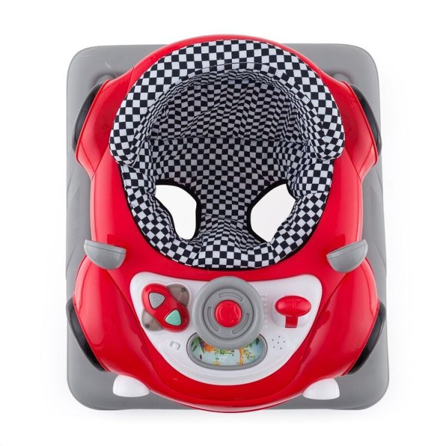 Premergator, Feedo, Pliabil, Cu panou de joaca inclus, Cu inaltime reglabila in 3 pozitii, Cu sistem de franare, Dezvolta abilitatile motorii si senzoriale, Greutate maxima suportata 12 kg, 6 luni+, Red BYN223210