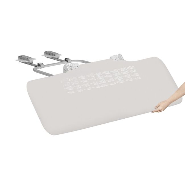 Protectie laterala pat, Lionelo, Lora, Pliabila, Sistem de blocare StandSafe, Geanta de transport inclusa, 105 x 45 cm, Bej BYNLO-LORA_BEIGE_SAND
