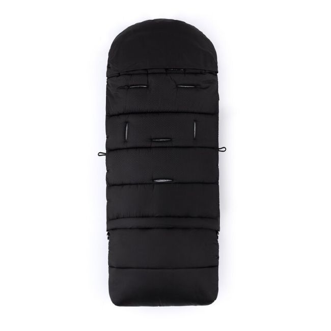Sac de iarna, Feedo, Multifunctional, 3 in 1, Pentru carucior, landou sau scaun auto, Fermoar care permite scurtarea dimensiunii, Cu snur, 110 cm, 0-3 ani, Black BYN201200
