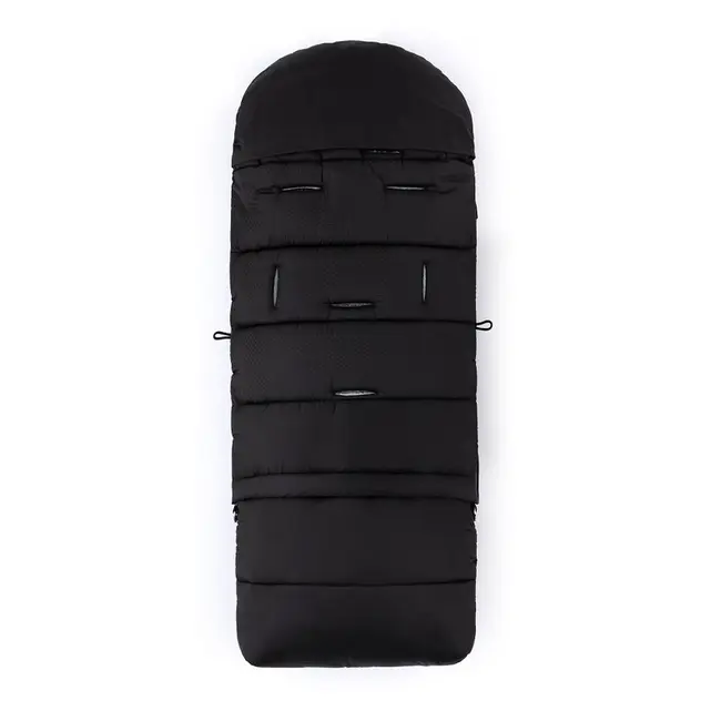 Sac de iarna, Feedo, Multifunctional, 3 in 1, Pentru carucior, landou sau scaun auto, Fermoar care permite scurtarea dimensiunii, Cu snur, 110 cm, 0-3 ani, Black BYN201200