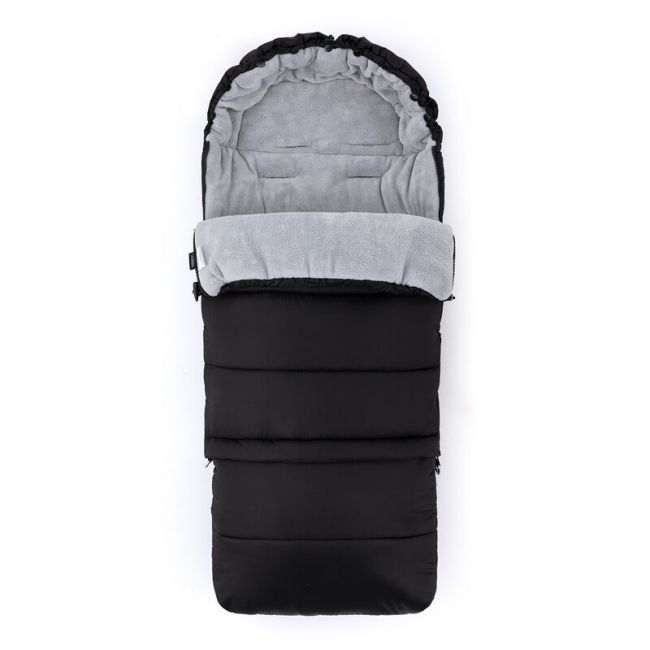 Sac de iarna, Feedo, Multifunctional, 3 in 1, Pentru carucior, landou sau scaun auto, Fermoar care permite scurtarea dimensiunii, Cu snur, 110 cm, 0-3 ani, Black BYN201200