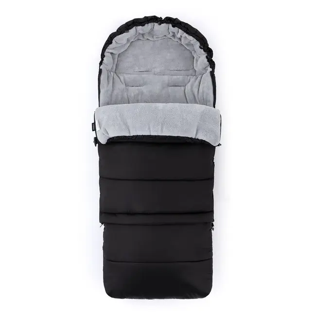 Sac de iarna, Feedo, Multifunctional, 3 in 1, Pentru carucior, landou sau scaun auto, Fermoar care permite scurtarea dimensiunii, Cu snur, 110 cm, 0-3 ani, Black BYN201200
