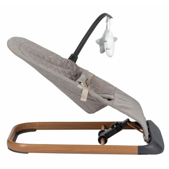 Sezlong balansoar, FreeON, Serene, Pana la 9 kg, Cu centura in 3 puncte, Spatar reglabil in 3 etape, Cu bara de jucarii, 70 x 45 x 56 cm, 0 luni+, Grey BYN84935