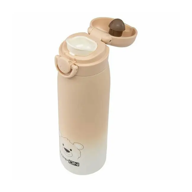 Termos lichide, FreeON, Din otel inoxidabil, Cu mentinere de temperatura de pana la 12 ore, 480 ml, Beige BYN380708