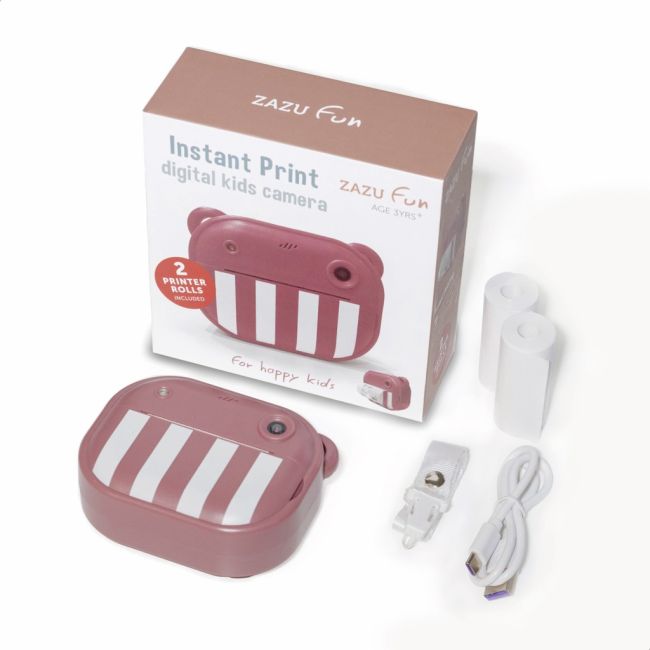 Aparat foto digital pentru copii ZAZU fun Instant Print Roz TNAZA-INSTANTCAMERA-02