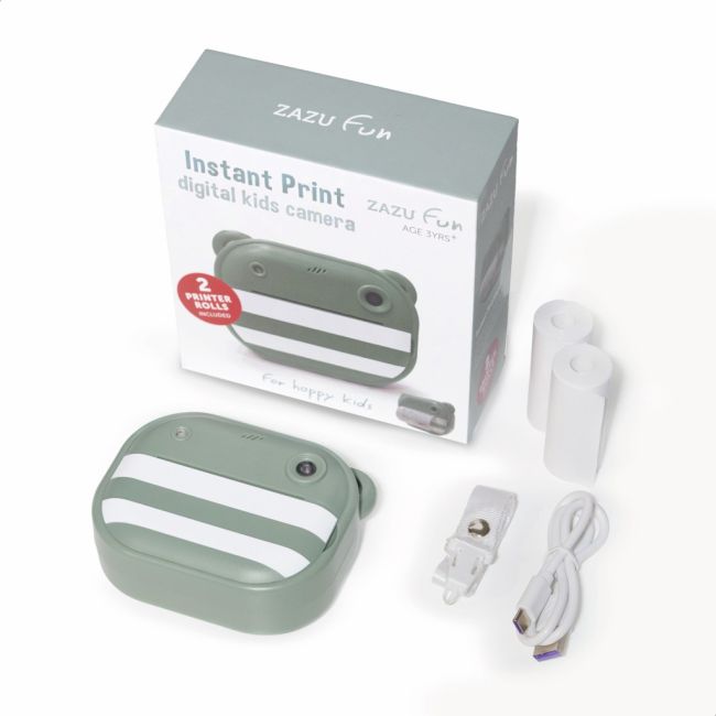 Aparat foto digital pentru copii ZAZU fun Instant Print Verde TNAZA-INSTANTCAMERA-03