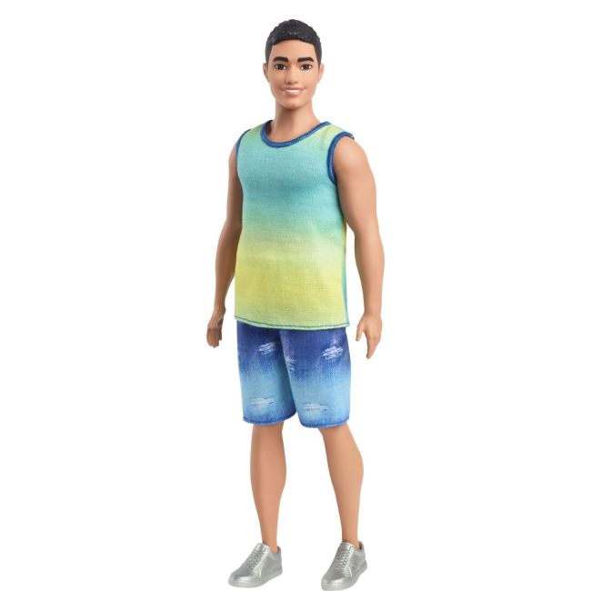 BARBIE PAPUSA BAIAT FASHIONISTAS BRUNET CU MAIOU OMBRE SI PANTALONI SCURTI DE BLUGI VIVMTDWK44_HYV00