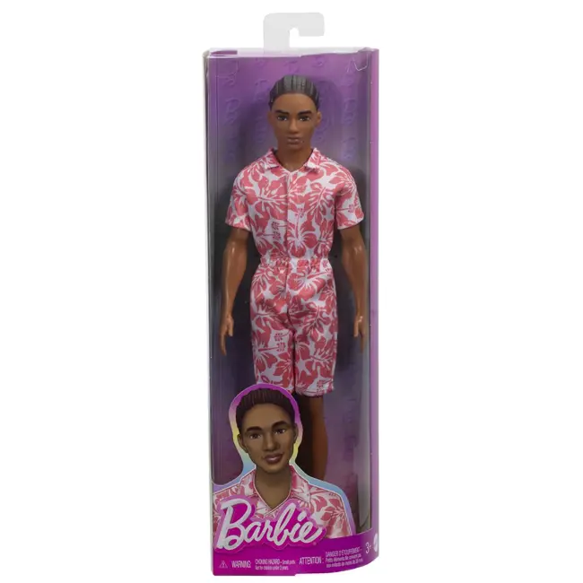 BARBIE PAPUSA BAIAT FASHIONISTAS IN SALOPETA STIL HAWAIAN SI SANDALE VERZI VIVMTDWK44_HYT99