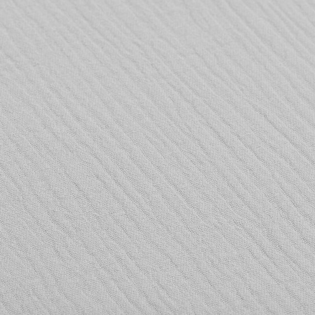 Cearceaf cu elastic, New Baby, Din muselina, Pentru patut 120x60 cm, Din bumbac, 90x150 cm, Certificat Oeko Tex Standard 100, Grey BYN56634