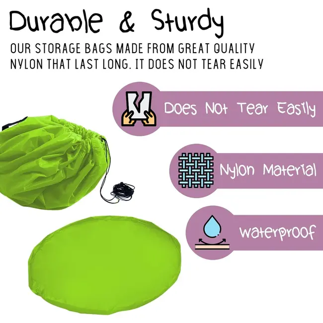 Covoras de joaca si saculet de jucarii 2 in 1 - Verde JEMdrl_covverde