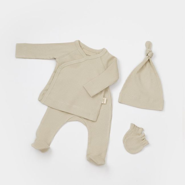 Cutie 4 piese pentru nou nascut - 100% bumbac organic - Verde pal, BabyCosy JEMBC-CSYM26502