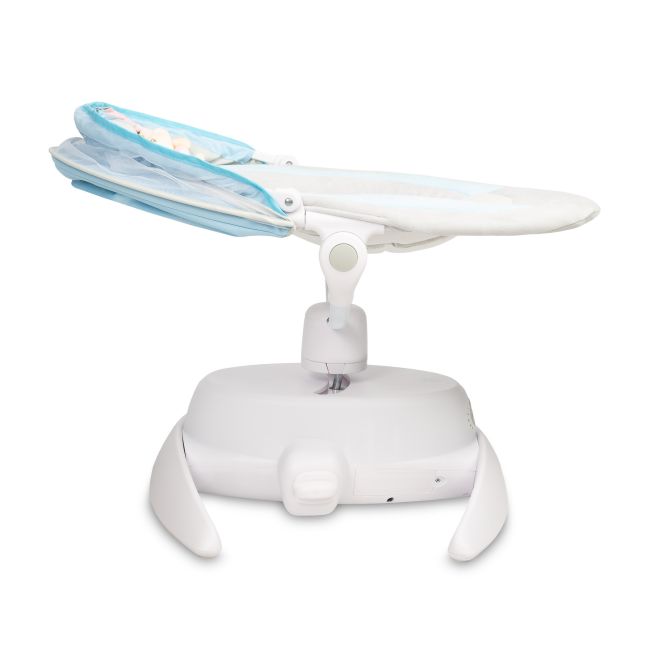 Leagan electric rotativ 360⁰ cu telecomanda, melodii, sunete, senzor de mișcare și inclinare reglabila Caretero OPTI Albastru PMICTERO-8006