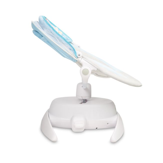 Leagan electric rotativ 360⁰ cu telecomanda, melodii, sunete, senzor de mișcare și inclinare reglabila Caretero OPTI Albastru PMICTERO-8006