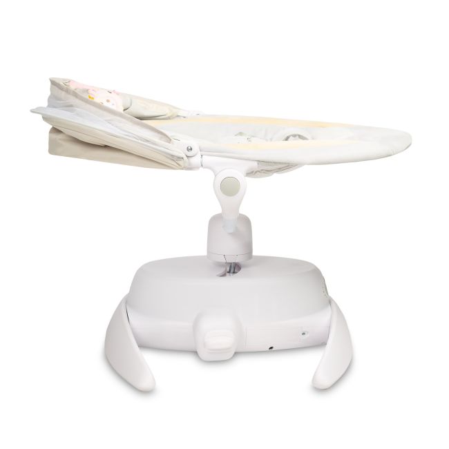 Leagan electric rotativ 360⁰ cu telecomanda, melodii, sunete, senzor de mișcare și inclinare reglabila Caretero OPTI Bej PMICTERO-8005