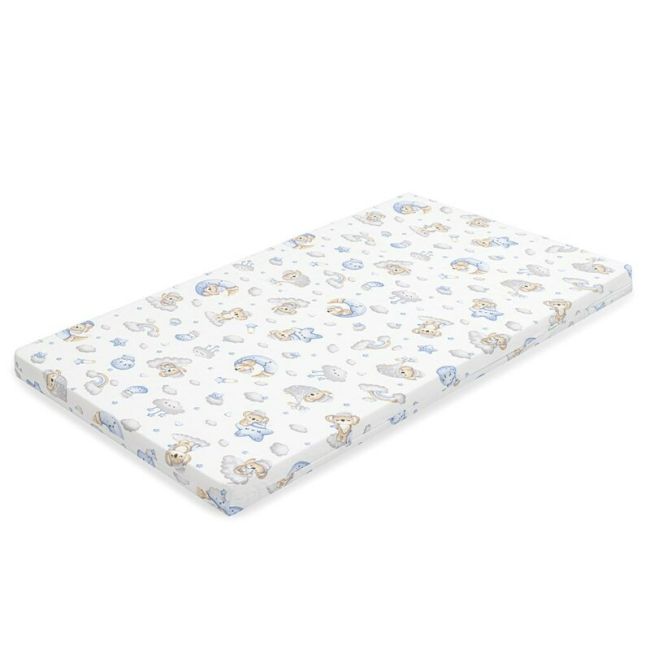 Saltea patut bebe, New Baby, Din spuma, Cu husa detasabila, 120x60x6 cm, 0 luni+, Blue Koala BYN53007