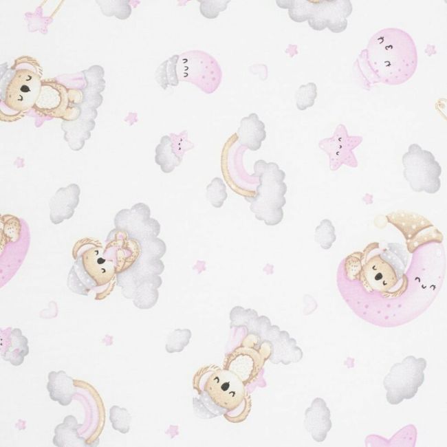 Saltea patut bebe, New Baby, Din spuma, Cu husa detasabila, 120x60x6 cm, 0 luni+, Pink Koala BYN53008