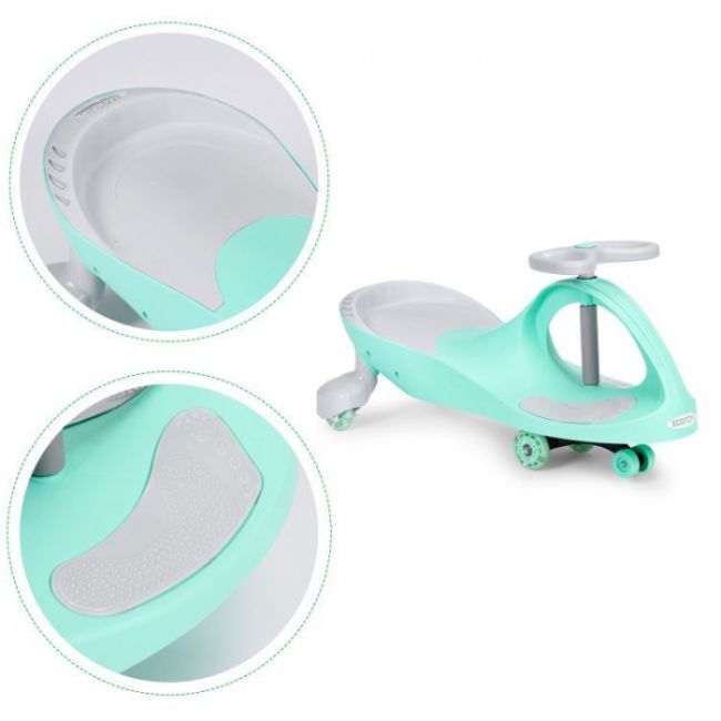 Trotineta gravitationala tip barca cu roti led ecotoys ym-sw-1 - verde edeediym-sw-1green