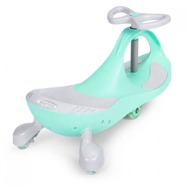 Trotineta gravitationala tip barca cu roti led ecotoys ym-sw-1 - verde edeediym-sw-1green