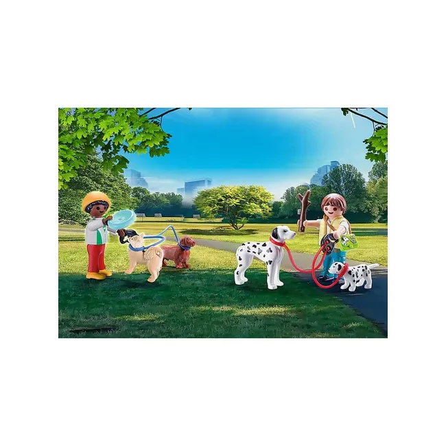 Playmobil - Set Portabil Copii Cu Catelusi ARTPM70530