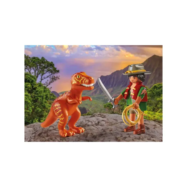 Playmobil - Set 2 Figurine - Bandit Cu T-Rex ARTPM71206