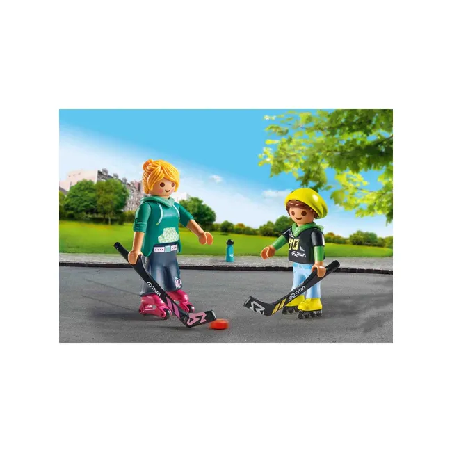 Playmobil - Set 2 Figurine - Mama Si Copilul Jucand Hochei ARTPM71209