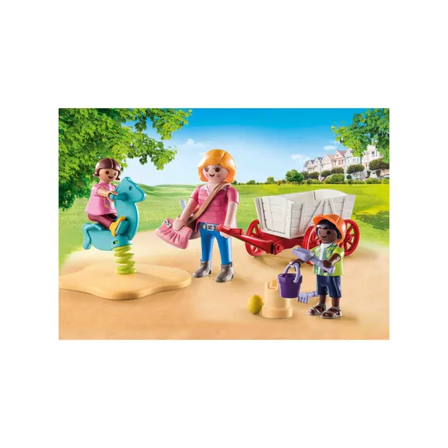 Playmobil - Set Invatatoare Si Copii In Carucior ARTPM71258
