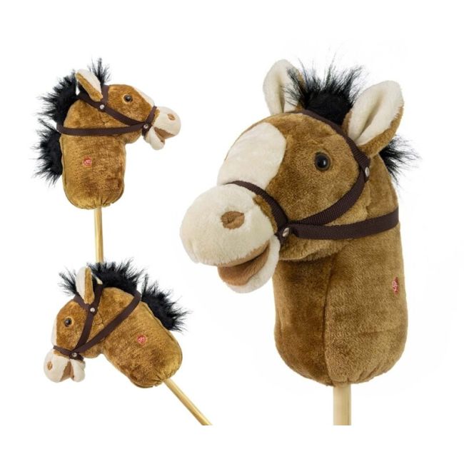 Calut de jucarie cu miscare si sunete, Hobby Horse, Light Brown, Milly Mally EKDmm7331