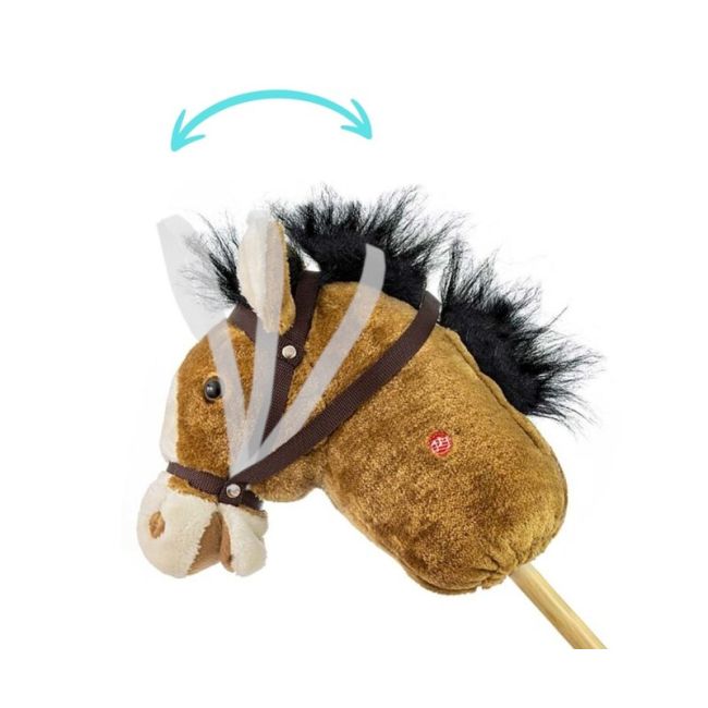 Calut de jucarie cu miscare si sunete, Hobby Horse, Light Brown, Milly Mally EKDmm7331
