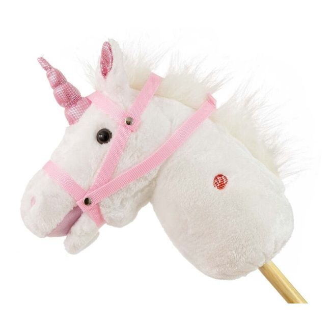 Calut de jucarie cu miscare si sunete, Hobby Horse, White, Milly Mally EKDmm7324