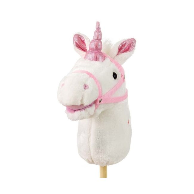 Calut de jucarie cu miscare si sunete, Hobby Horse, White, Milly Mally EKDmm7324
