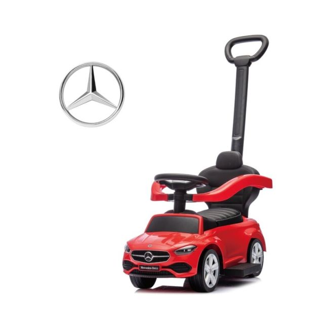 Masinuta copii 3 in 1, Mercedes C-Class Deluxe, Red, Milly Mally EKDmm7218