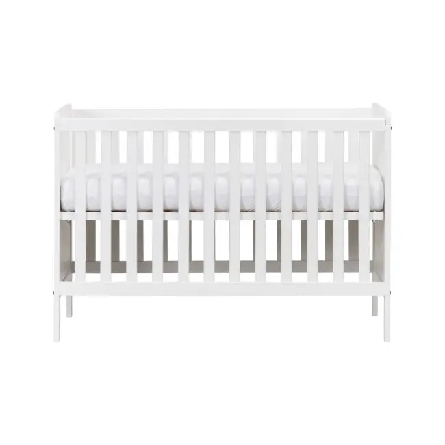 Patut bebelusi din MDF 120x60 cm,transformabil in SOFA, Elisabeth II, White + Saltea Cocos EKDek2015_s