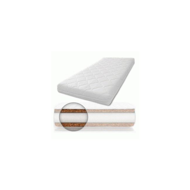 Patut bebelusi din MDF 120x60 cm,transformabil in SOFA, Elisabeth II, White + Saltea Cocos EKDek2015_s