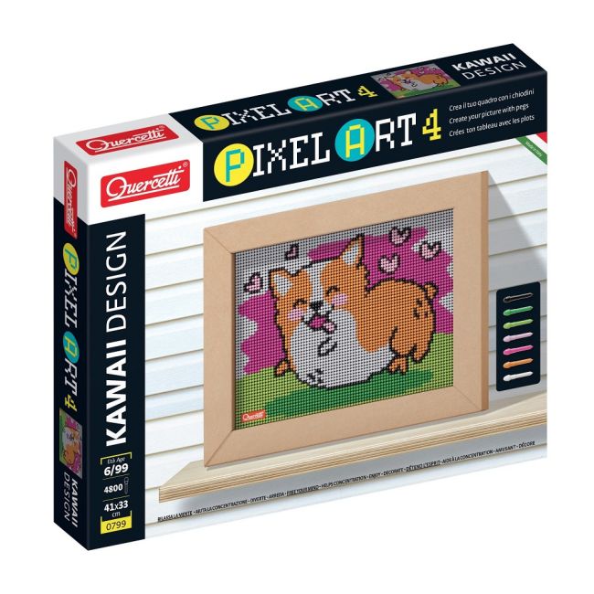 Quercetti Pixel Art Kawaii 4 planse Design Corgi ERFQ00799