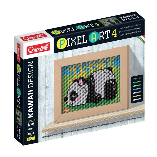 Quercetti Pixel Art Kawaii 4 planse Design Panda ERFQ00797