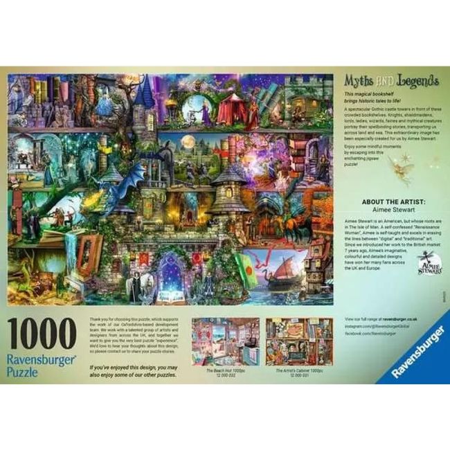 Ravensburger - Puzzle legende si mituri 1000 piese design nou ARTRVSPA00089
