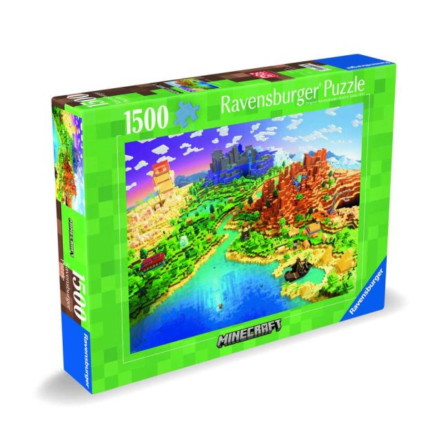 Ravensburger - Puzzle lumea Minecraft 1500 piese design nou ARTRVSPA00433